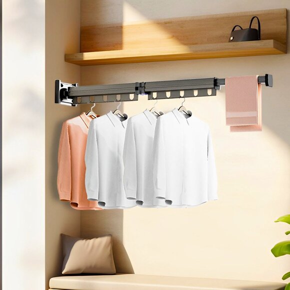 SOGA 93.2cm Wall-Mounted Clothing Dry Rack - Picture 7 of 10